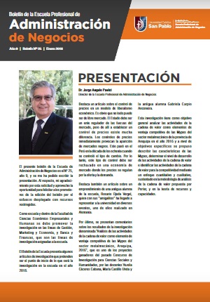 Boletin administración de negocios enero 2018