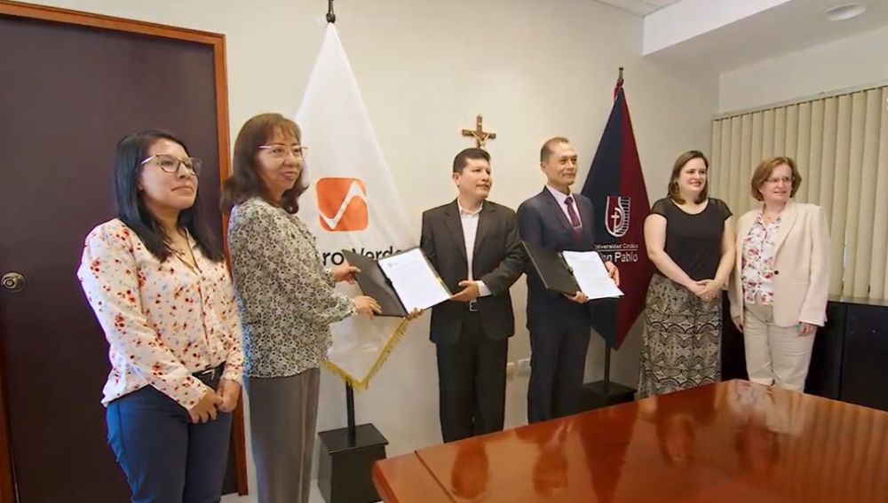 La San Pablo y Freeport firman convenio para promover prácticas sociales de alumnos en programa Dreambuilder
